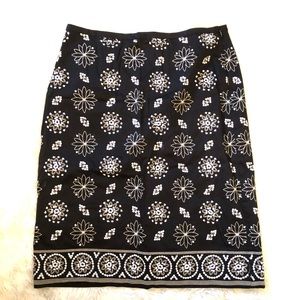 Sigrid Olsen Skirt Sz 6 Embroidered & Sequins NEW